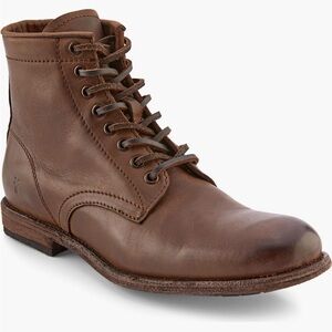 NWOB Frye Men's Tyler Leather Lace-Up Boots Tan Sz 9
